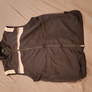 Black Vest with White Stripes